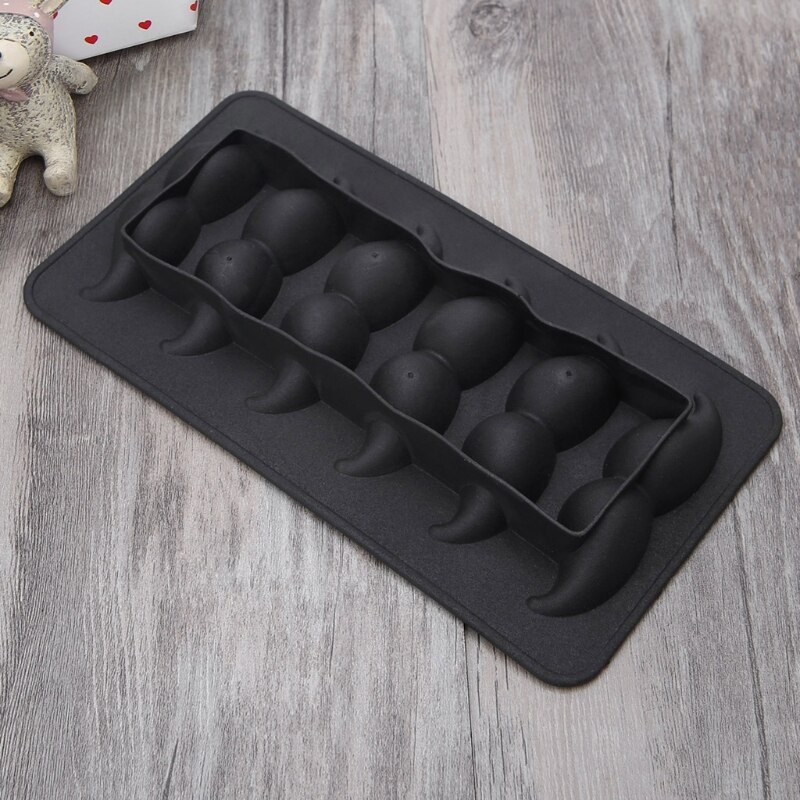 Snor Baard Shaped Silicone Ice Cube Tray Mold Candy Zeep Mould Tool