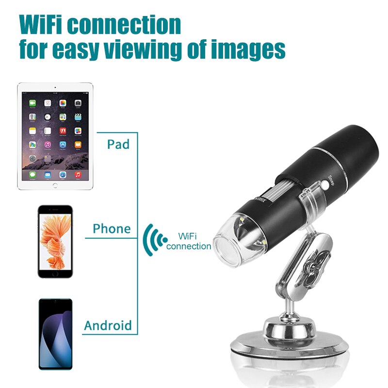 1000X Wifi Microscoop Digitale Usb Microscoop Vergrootglas Camera Voor Android Ios Iphone Ipad Elektronische Stereo Usb Endoscoop Camera