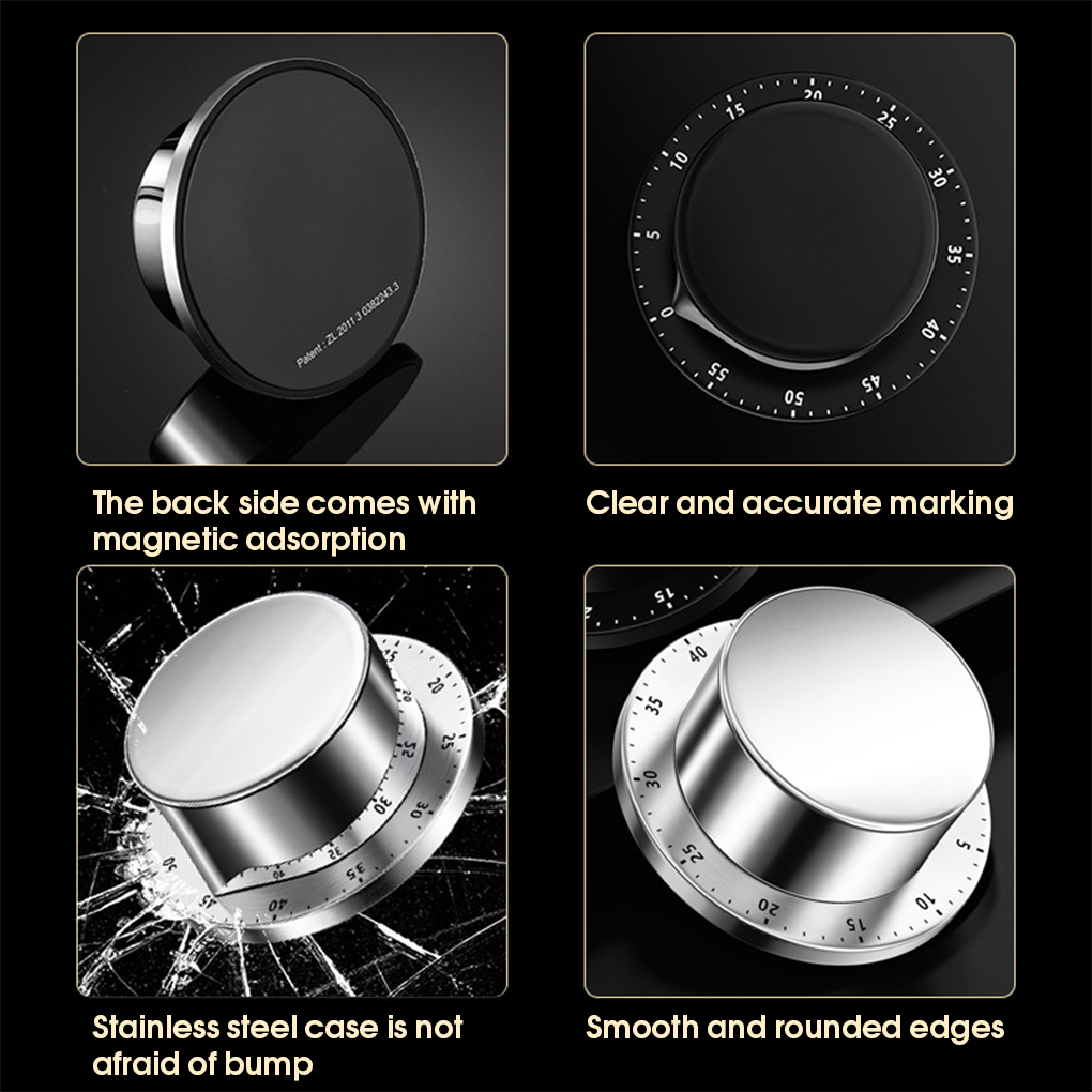 Kitchen Timer Precise Mechanical Alarm Rotated Portable Clock Countdown Timing Reminder Stop Watch Accessories