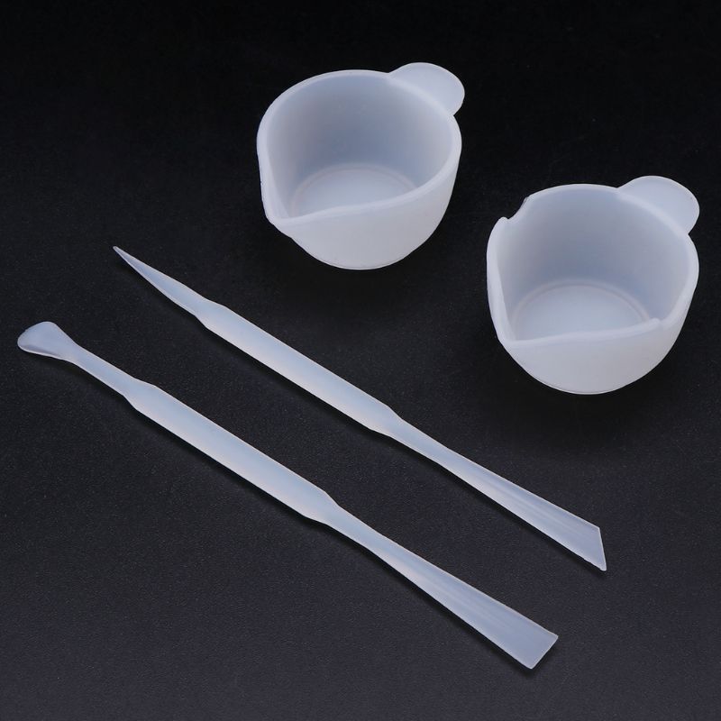 Gobelets à mélanger réutilisables, moule en Silicone, résine époxy, outils, gobelets à mesurer, bricolage, bijoux, accessoires faits à la main, 3-4 pièces