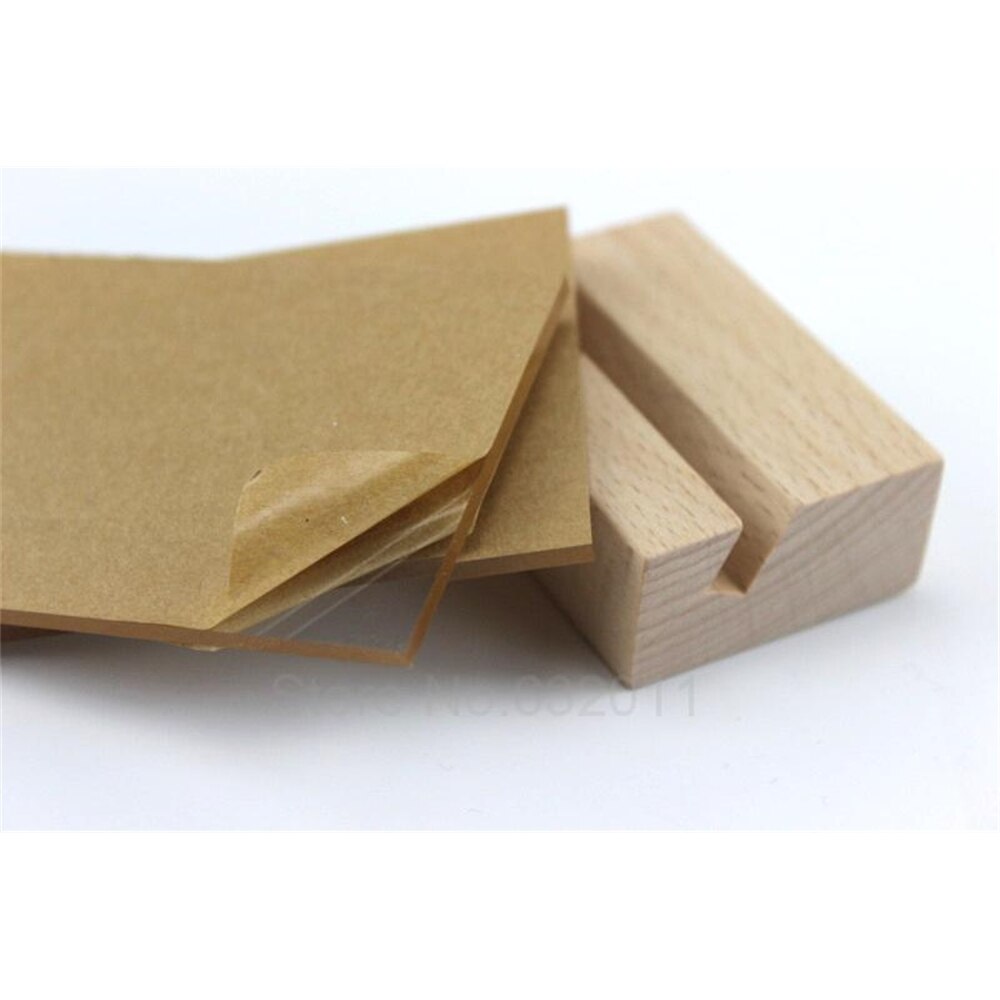 100*70mm Acrylic Sign Label Picture Photo Frame Wooden Sign Display Wood Table Name Card Display Stand Price Tag Lable Holder