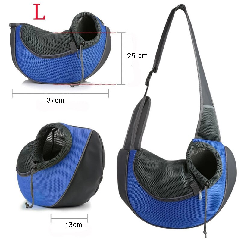 Bandolera de malla para perro y gato, bolso de hombro transpirable, cómodo, para cachorros y gatitos, Oxford