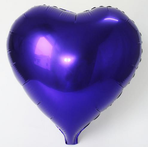 2 stk blå rød festballon helium fest dekoration hjerteformet kærlighed globos bryllup ballon diamantring folie ballon oppustelig: Dyb blå