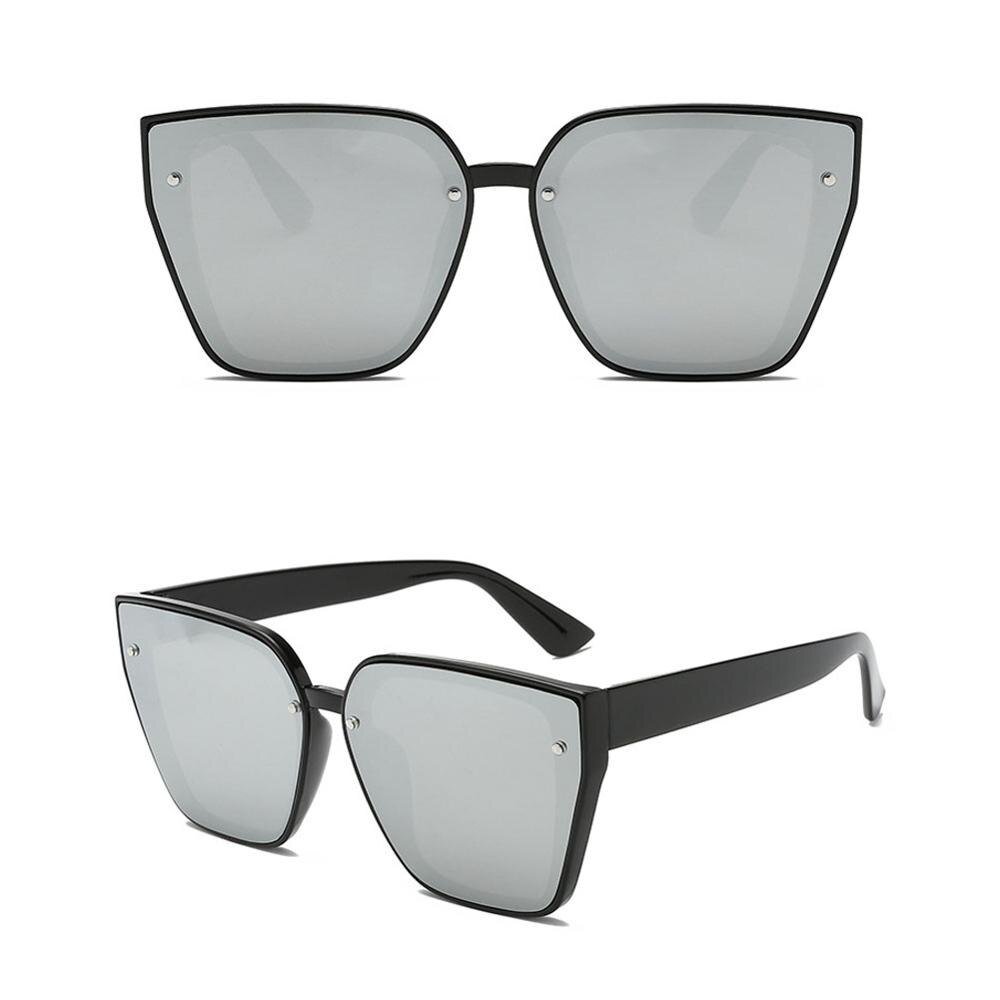 Kvinder fashionable retro alsidige solbriller stor ramme tynd ansigt solbrille: 02