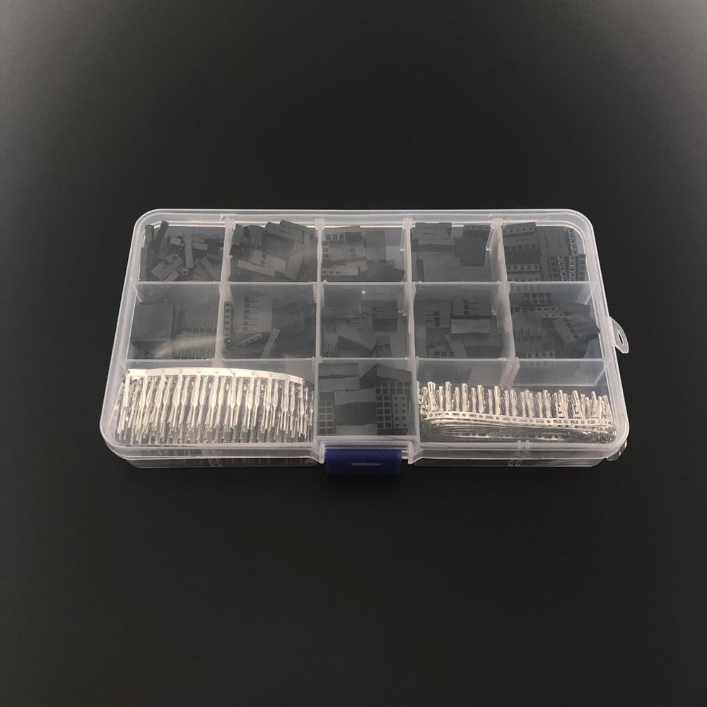 620pcs Dupont Connector 2.54mm Dupont Cable Jumper Wire Pin Header Housing Kit Male Crimp Pins+Female Pin Terminal Connector