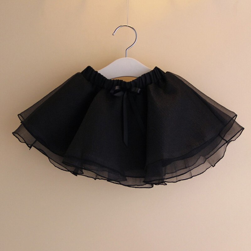 Baby jente tutu skjørt søte barn prinsesse tyll skjørt sommer barn fest sløyfe-knute mesh skjørt jenter danse ballett pettisksirt: B / 5t