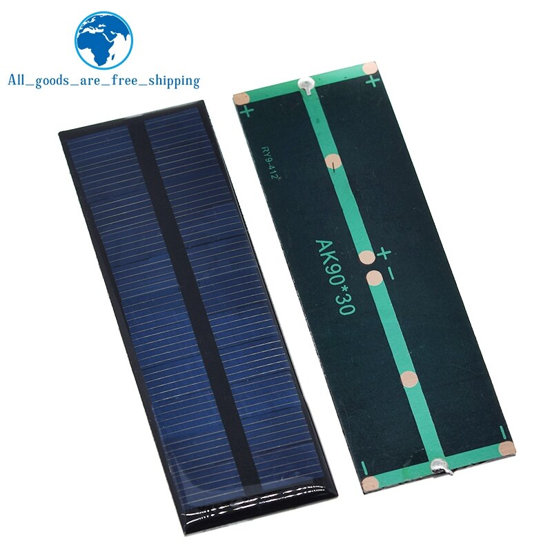 1Pcs Zonnepaneel Diy Fotovoltaïsche Solar Torch Mobiele Lader Lamp Licht Zon Power Solar Charger 90*30Mm 0.38W 5.5V 70mA