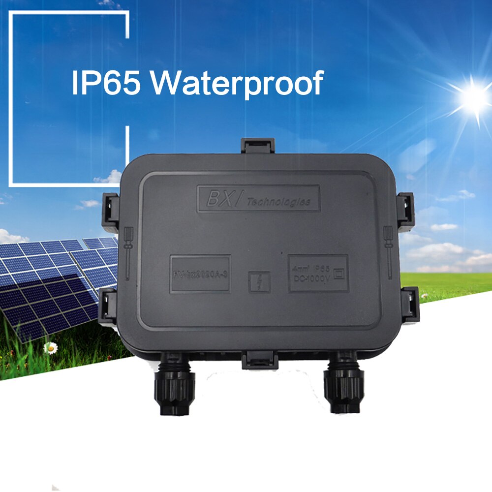 Solar Junction Box IP65 Photovoltaic Connecting Box with 3 Diodes Solar for Photovoltaic Solar Panel 200W - 250W
