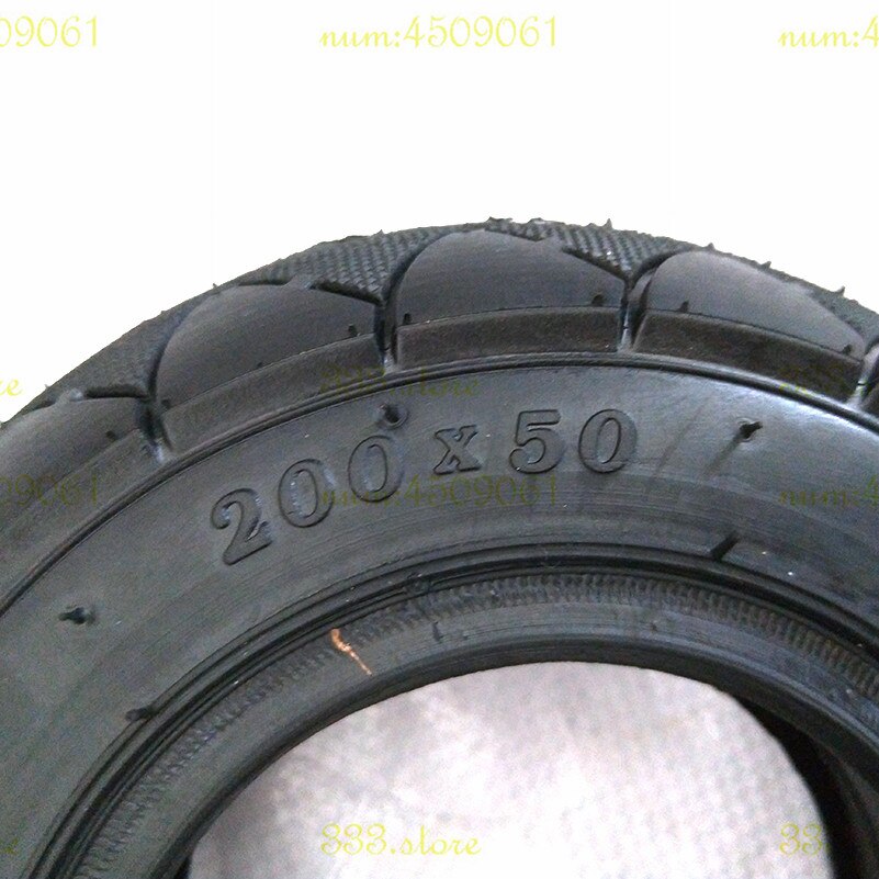 BLACK 200 x 50 (8x2) TIRE solid/foam filled tire 200x50 for Razor E100 E125 E200 Scooter Solid Tubeless Tire