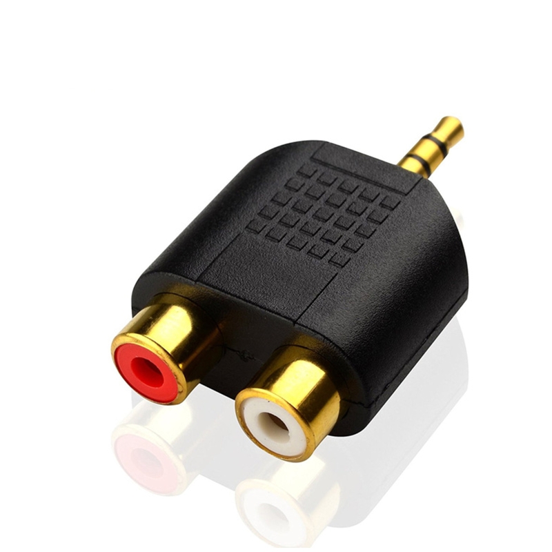 Jack de Audio estéreo de 3,5mm hembra a 2 RCA macho/3,5mm macho a 2 RCA hembra/3,5mm hembra a 2 RCA hembra adaptador de conector: YELLOW