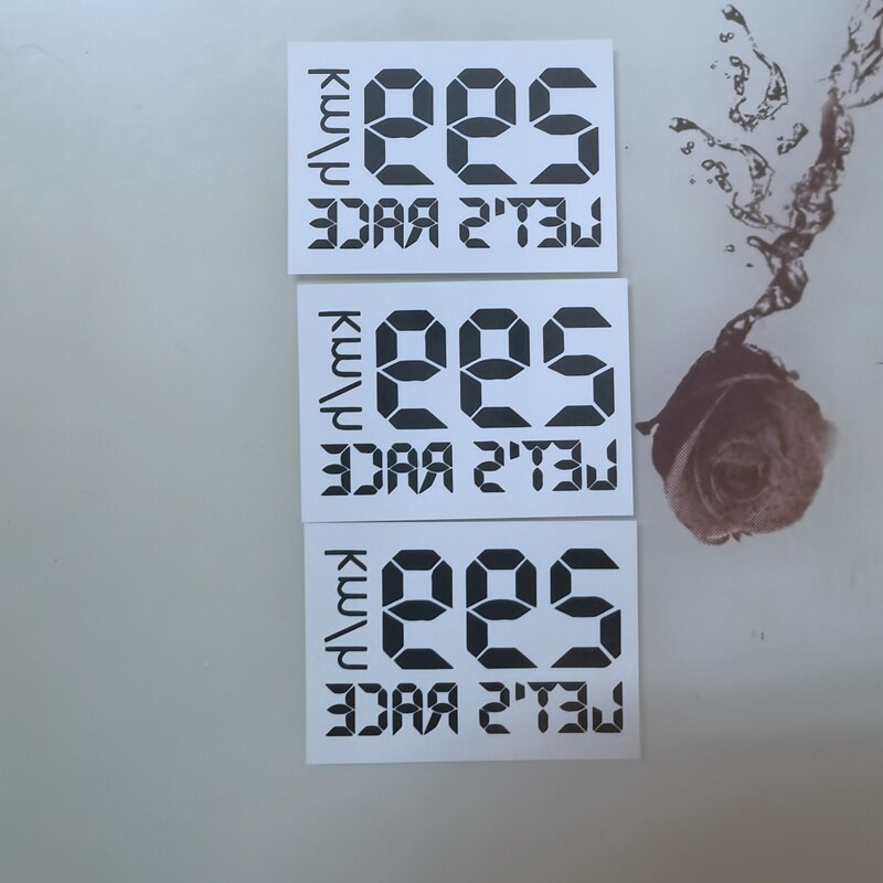 Håndled motorcykel speed tatovering klistermærker vandtætte holdbare mænd og kvinder lokomotiv burst nummer 299km mørk midlertidig tatovering kunst: 3 stk