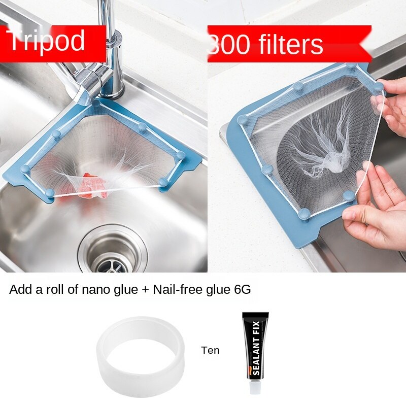 Kitchen Sink Garbage Filter Net Dish Washing Sink Leftovers Disposable Hanging Basket Mesh Inverted Triangle Drain Rack: Dark Khaki