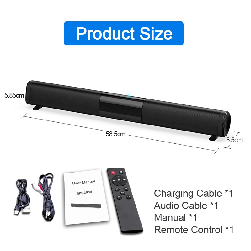 Barra de sonido envolvente TWS100W, 40W, con cable y Bluetooth, para PC, cine, altavoz, TF, AUX
