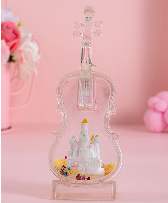 Cartoon Viool Knipperende Olie Druipend Olie Spill Valentijnsdag Vloeibare Timer Vloeistof Zandloper Bureau Decoratie Desktop Ornamenten: WHITE