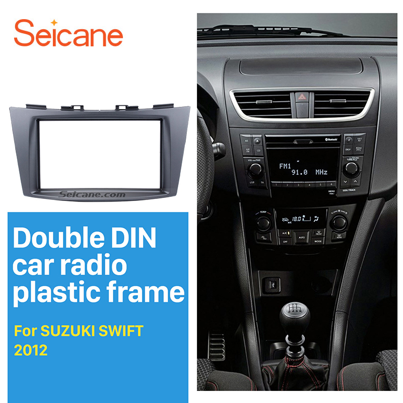 Seicane Autoradio DVD CD Fascia Frame Pane voor Suzuki Swift Autostereo Dubbele Din Panel Kit Montage Frame DVD speler