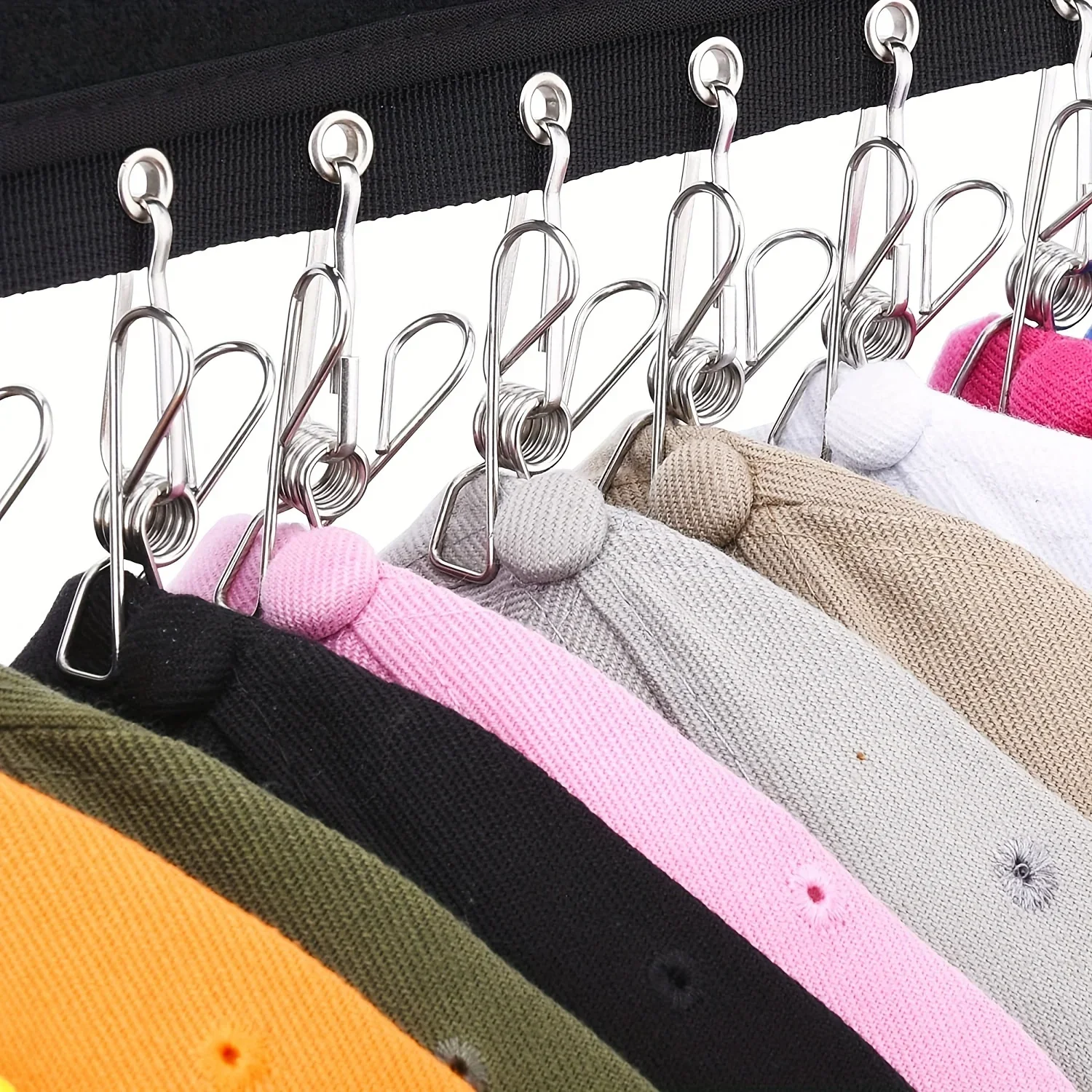 Wieszak na czapki z daszkiem Organizer na czapki z daszkiem robić wieszania i ekspozycji w szafie, 10 klipsów robić przechowywania czapek robić zawieszania czapek z daszkiem