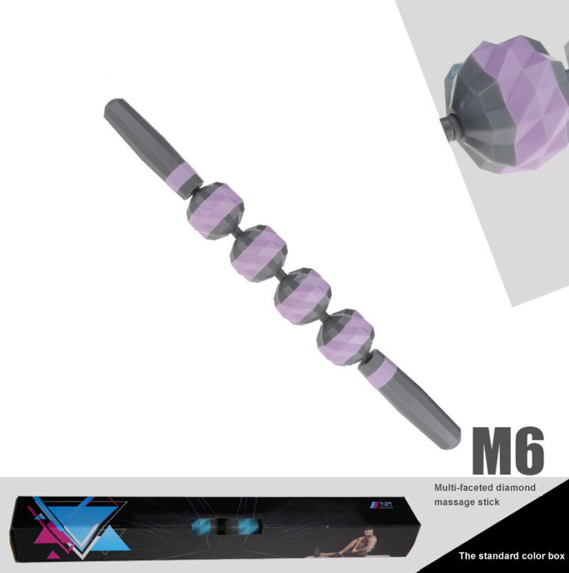 Muscle massage ball leg fascia muscle relaxation yoga stick mace massage skinny leg massage roller to relieve fatigue: Beige