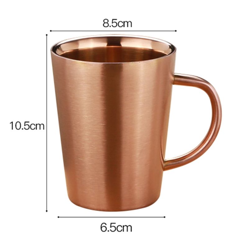 Taza de acero inoxidable de doble pared con aislamiento de cobre