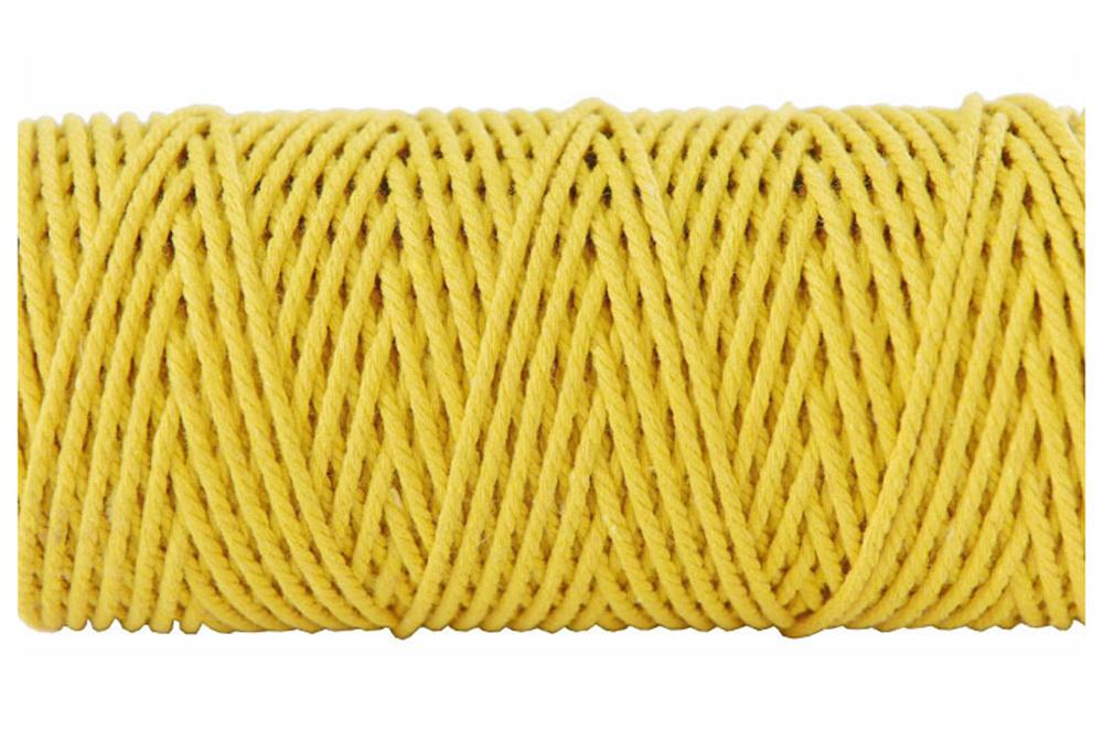 2mm diy knutsel macramé touw touw kleurrijk katoenen gedraaid koord 100 meter: Geel