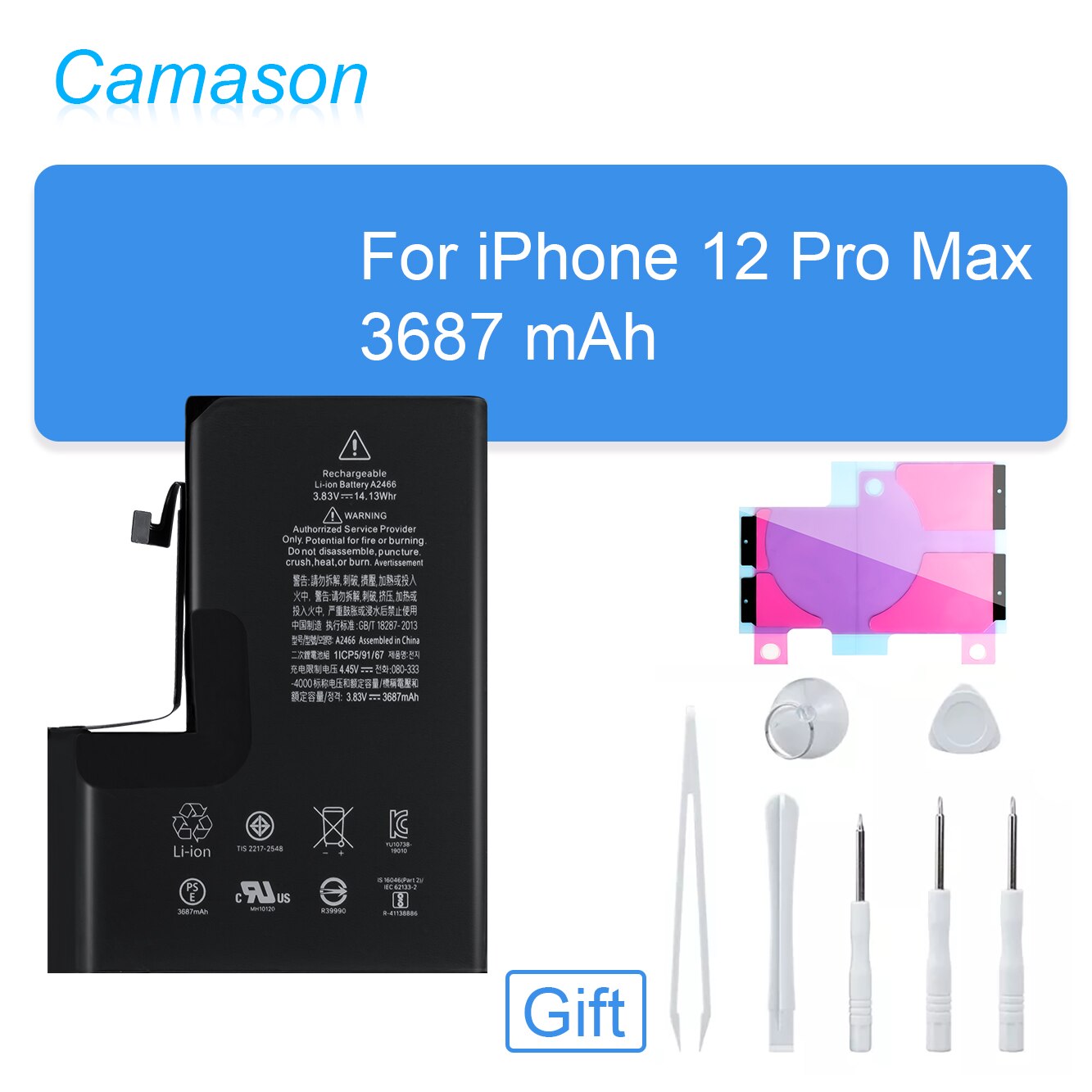 Camason Lithium Battery For iPhone 5 SE 6 6s 5s 7 8 Plus X XR XS Max 11 12 Pro High Capacity Replacement Batteries for iphone6