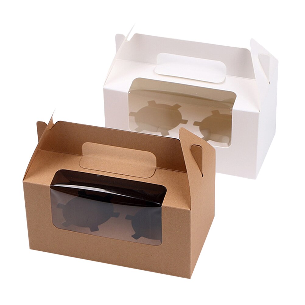 20 st papper två fack muffin boexes cupcake lådor muffins behållare cupcake behållare för packning cupcake