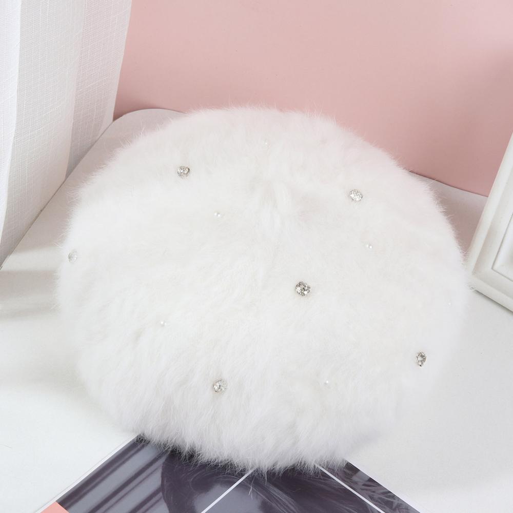 Béret femme automne et hiver filet rouge coréen dame citrouille bourgeon chapeau japonais décontracté britannique chaud étudiant chapeau: Blanc