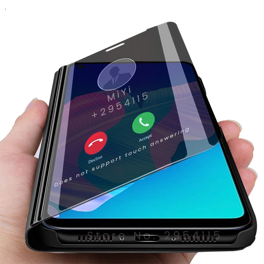 Til huawei  p40 lite e etui smart spejl etui cover til huawei  p 40 lite e stand etui hauwei  p 40 litee  p40 litee art -l28 art -l29
