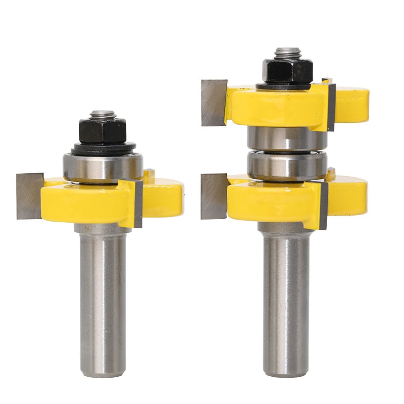 1-1/2" 2 Bit Tongue and Groove Router Bit Set - Joint Assembly Router Bit Set 1-1/2" Stock Wood Cutting Tool-RCT15210