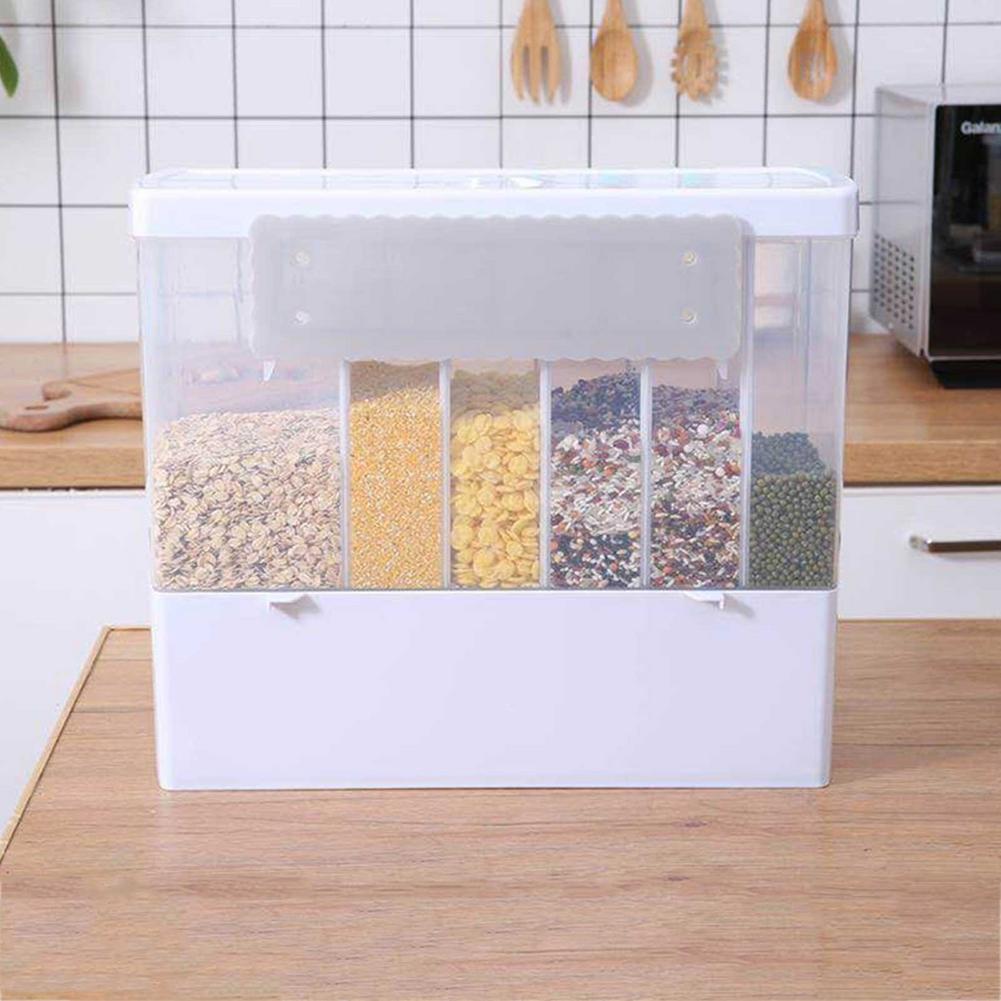 Rack For Rice Wall Mounted Divided Rice & Cereal Dispenser 6 Moi... – Vicedeal