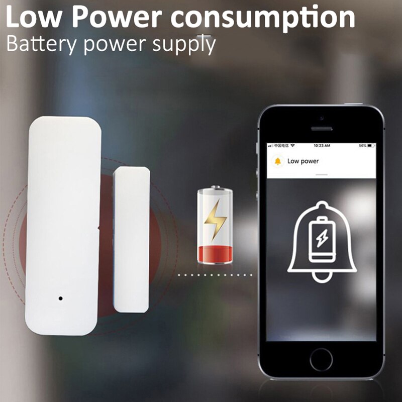 WIFI Magnetic Switch Door Sensor APP Control Door Security Alarm Magnetic Switch Wireless Window Alexa Google Home