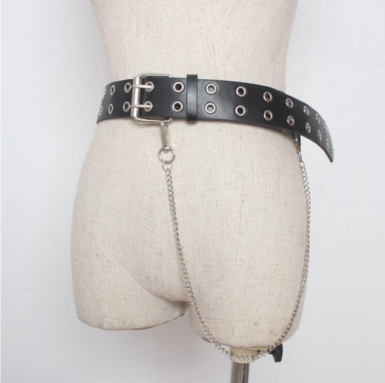 Nowa mała torebka na łańcuszku paski dla kobiet jean punk srebrna szpilka pasek z klamrą pasek na ramię torba etui na telefon saszetki na pas gnida rurkowy dziewczyna: styl 3 czarny kolor