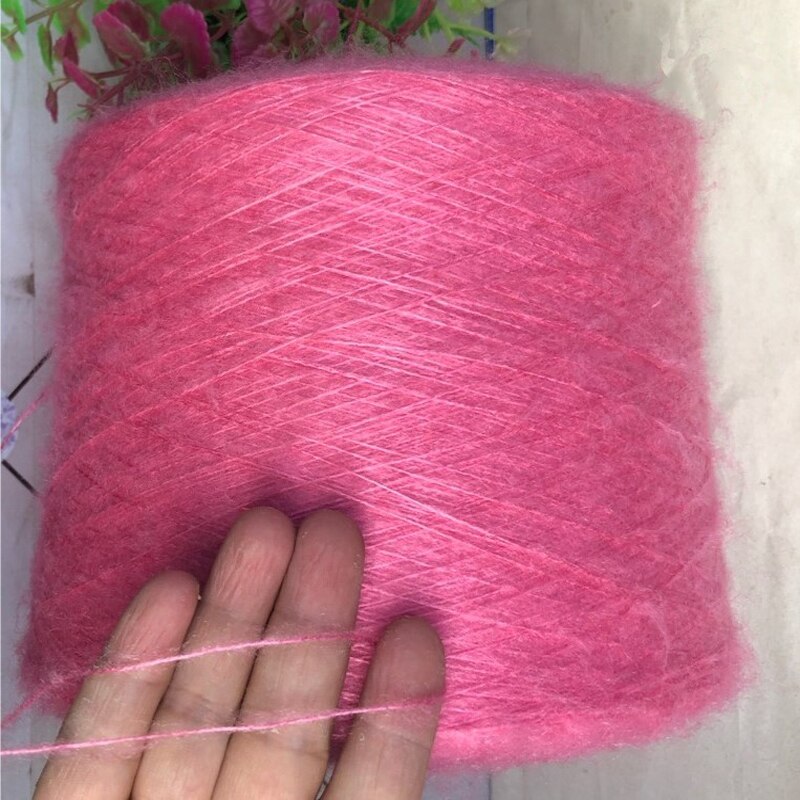 Begrænset 520g super smuk pink blød helse plys mohair garn til strikning baby økologisk akryl vævet hækletråd  x5177