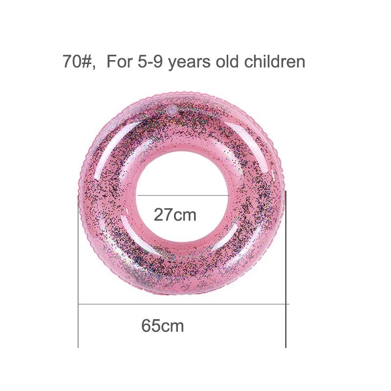 Swimming Ring 4Size For Child Adults Girls Summer Swimming Pool Inflatable Water Sports Accessory Pink Blue Beach Float Ring: Pink 70