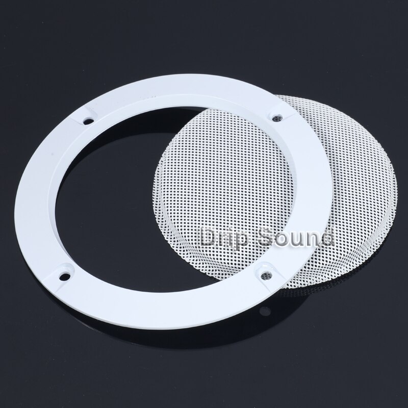 For 3"/4"/5"/6.5"/8"/10" inch Car Audio Speaker Conversion Net Cover Decorative Circle Metal Mesh Grille Protection #White