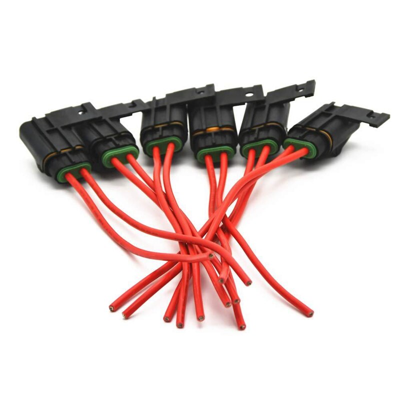 Automotive/Marine Weatherproof Blade Style ATO/ATC Fuse Holder with Cover, 12 AWG, 30A, 6 Pack