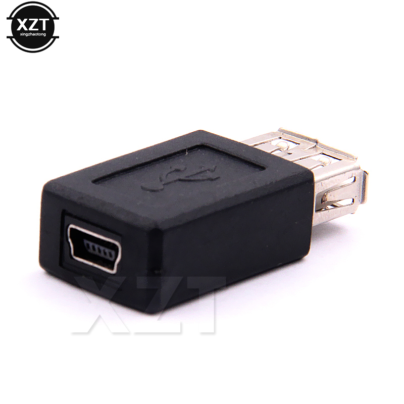 1PC Black USB 2.0 Type A Female to Mini USB 5pin B Female Adapter Plug Converter USB 2.0 to Mini USB Connector