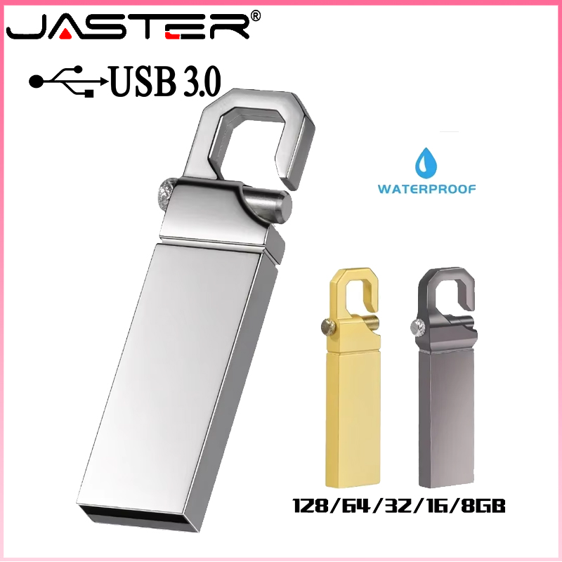 Unidad Flash USB 3,0 Memoria de 128GB Memoria USB Memory Stick Pen Drive U Disk Llave de Metal Unidad USB de pulgar para PC portátil 32GB/64GB