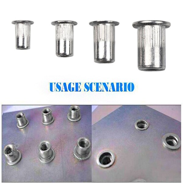 130PCS M3/M4/M5/M6/M8 Aluminium Threaded Rivet Nut furniture screw assortment bolt assortment