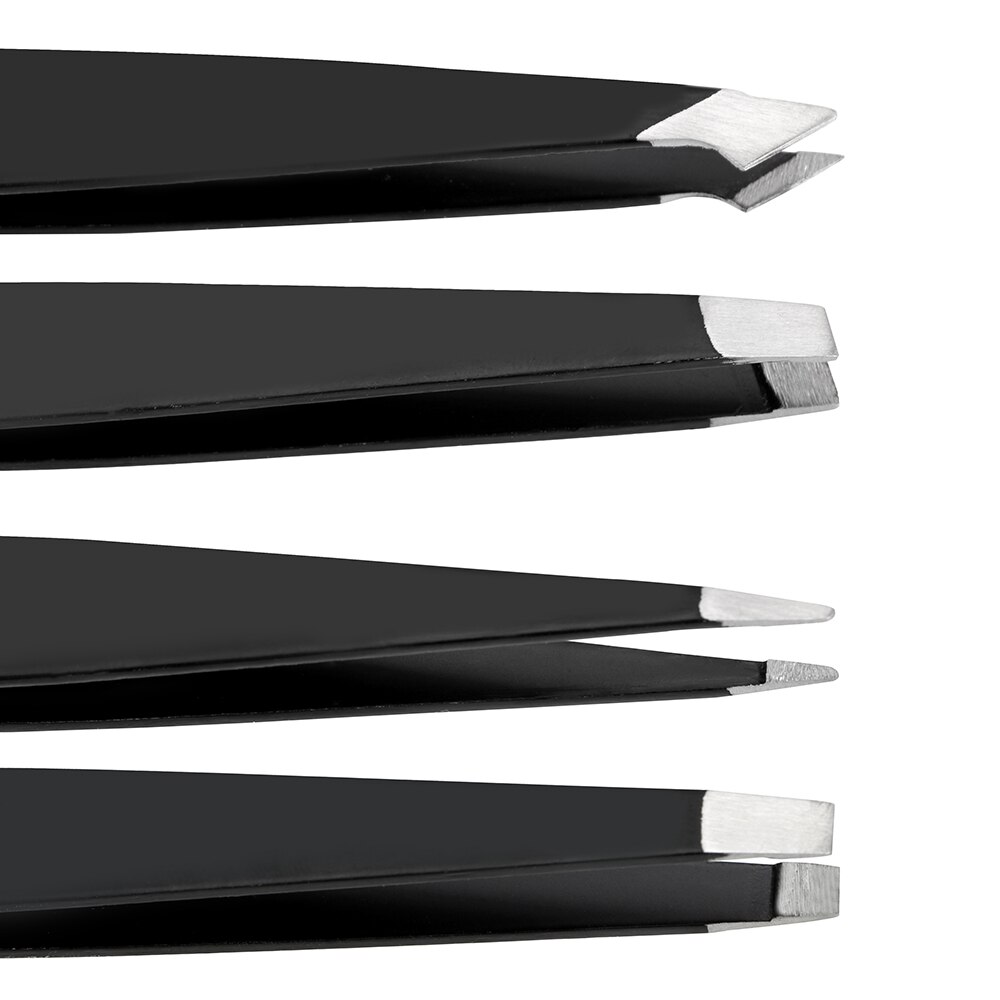 4 Piece/Set For DIY Eyebrow Industrial Precision Straight Tweezers Anti-static Stainless Steel Tweezers Repair Tools