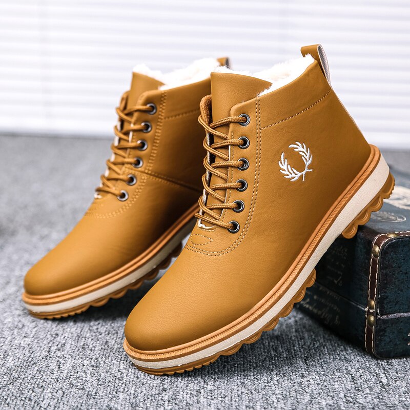 Heren vintage laarzen casual heren laarzen heren herfst werkschoenen lange sport heren zwart heren leer voor