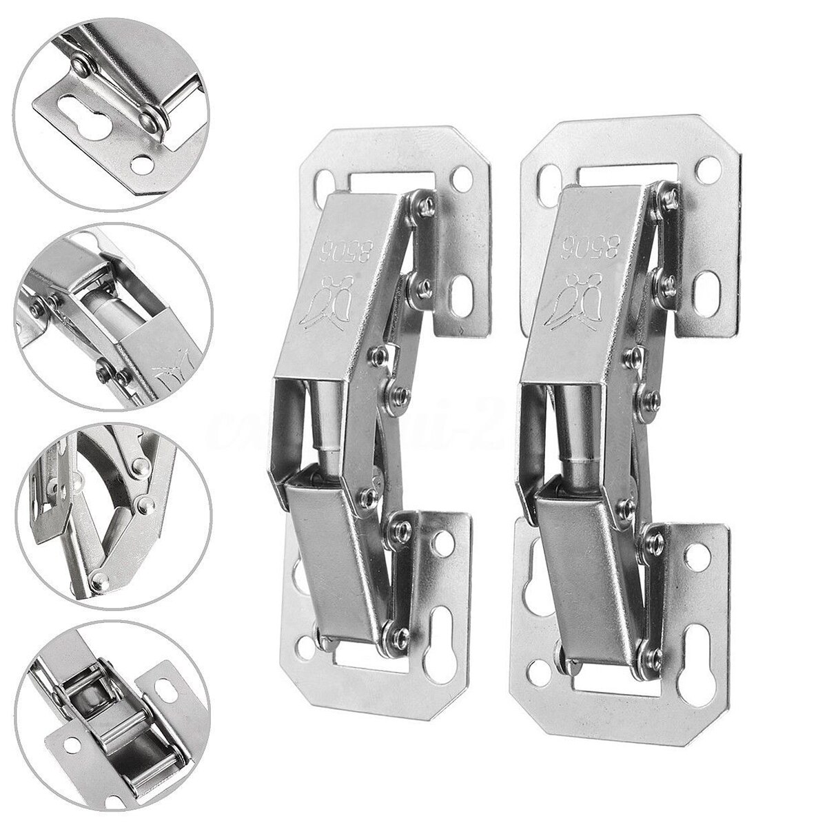 Top 2Pcs Soft Close Kitchen Cupboard Cabinet Wardrobe 90degree Door Hinges & Screws