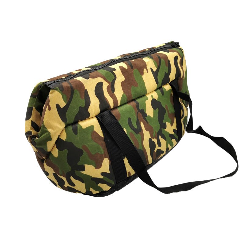 Sac à bandoulière de transport pour chien, sacoche de voyage pour animal de compagnie, pour chien, chat, chiot, Chihuahua, carlin, petit chien, S/L: Camo / 45x20x22cm