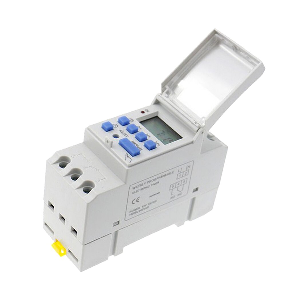 AC 220V Din Rail Weekly LCD Programmable Timer Switch Time Relay Switch