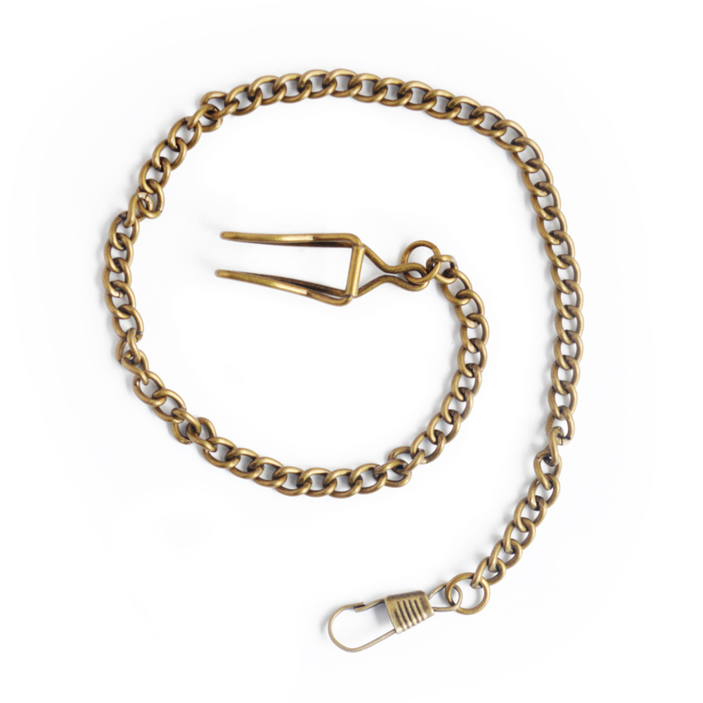 Rustfrit stål 37cm fob kæde til mænd eller kvinder smykker tilbehør lommeur kæde