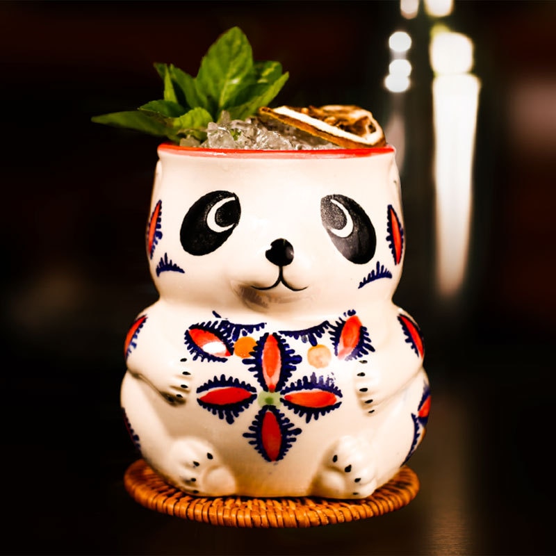 Copa de vino Tiki de Bar, vaso de cóctel Hawaiano con personalidad, creativa, Animal de cerámica, vasos para beber,