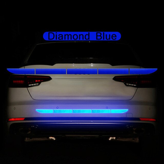 Reflecterende sticker voor auto's, striping tape, 35 " reflecterende strip voor buiten, waarschuwingssticker voor veiligheid, auto-accessoires: Blauw