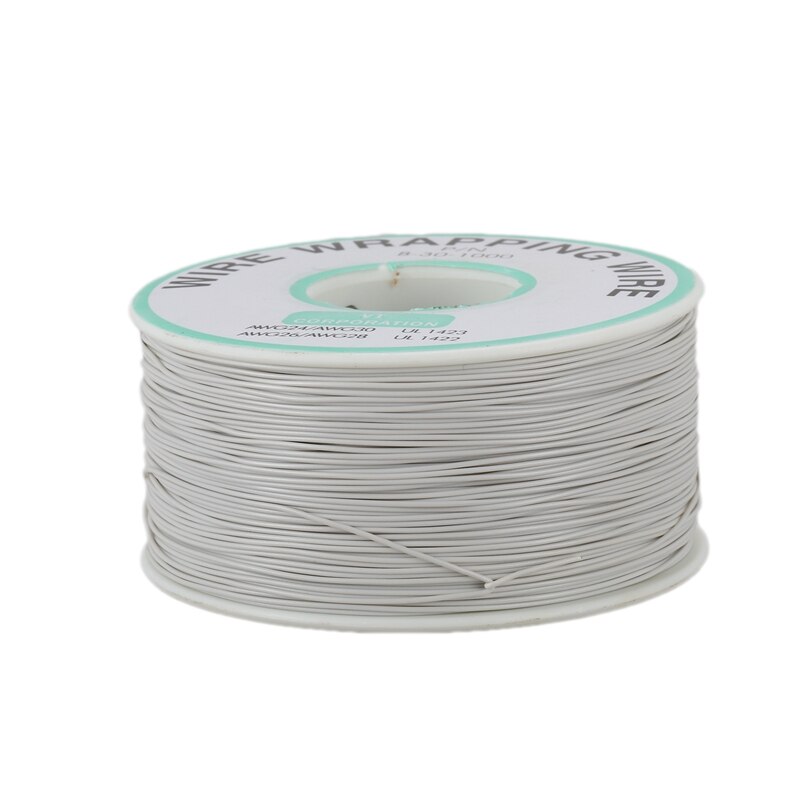 AWG30 Insulated Wire Wrapping Wires Reel 250M White P/N B-30-1000