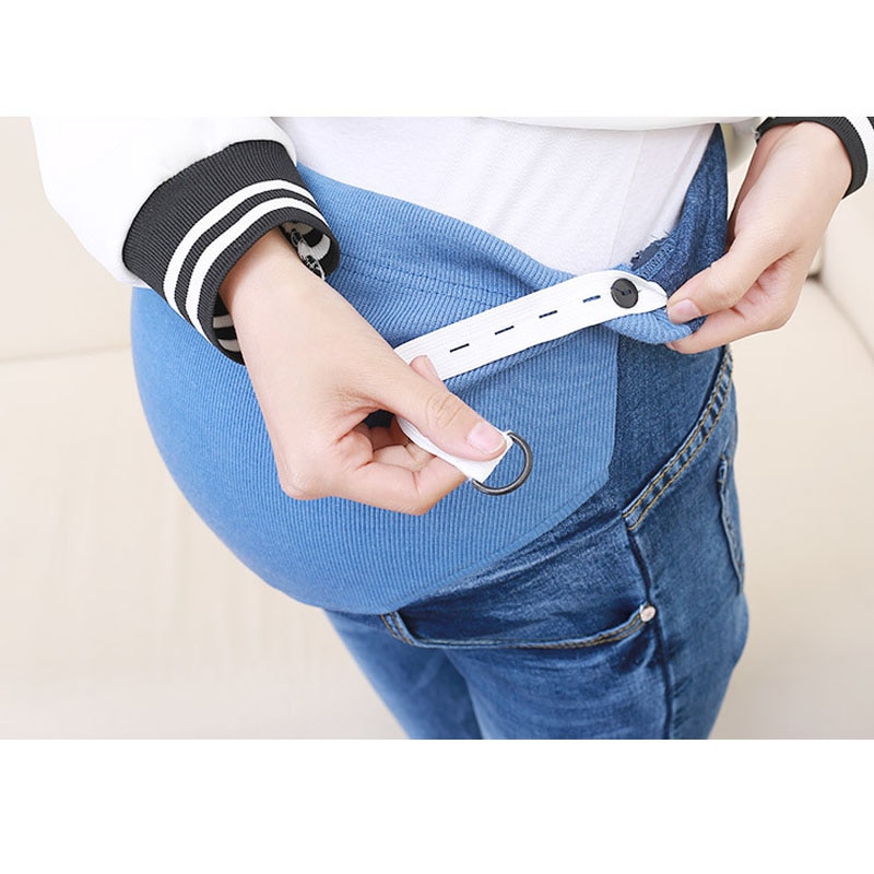 Abdominal jeans til gravide kvinder denim tynde bukser ammende barsel tøj elastisk talje graviditet bukser efterår tøj