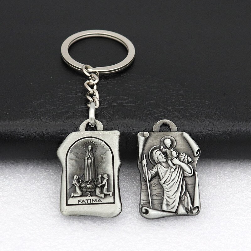 Katholieke Christus Jezus Saint Quito Gezegend Retro Driver Master Guard Ketting Sieraden Hanger Sleutelhanger Hanger: G