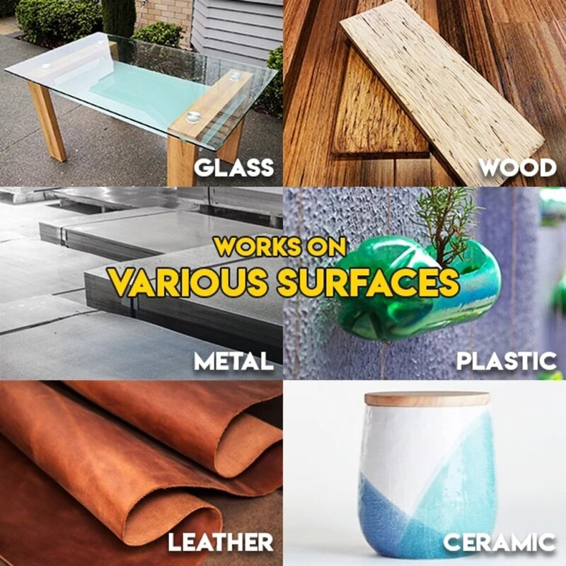 Uniglue Universal Super Kleber Starke Kunststoff Kleber Für Harz Keramik Metall Glas 50g für Home Garten Büro Arbeiten